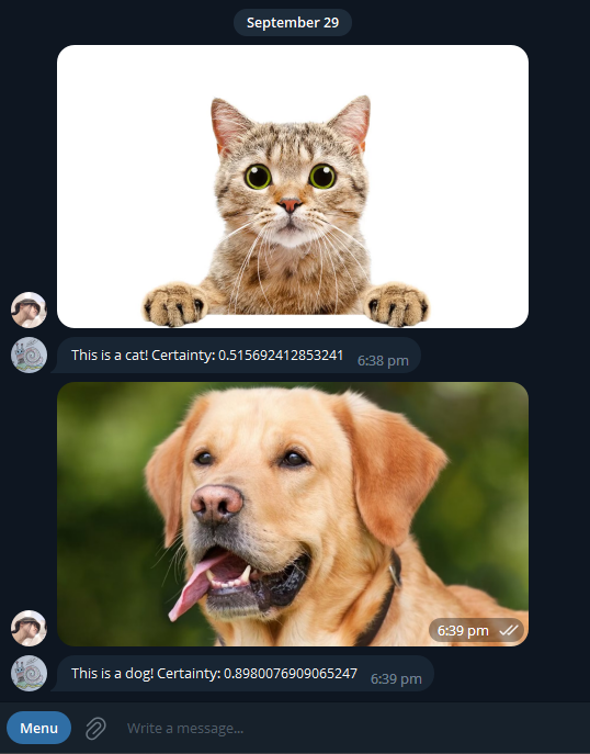 TeleAI image-recognition Telegram bot